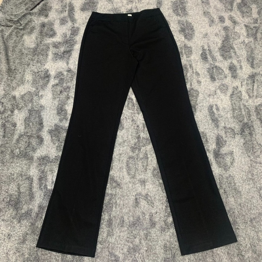 NWT American Tall Freedom Flex Slim Straight Dress Pants Black Size 8T High Rise